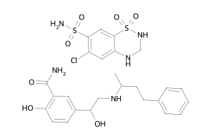 Hydrochlorothiazide; labetalol hydrochloride